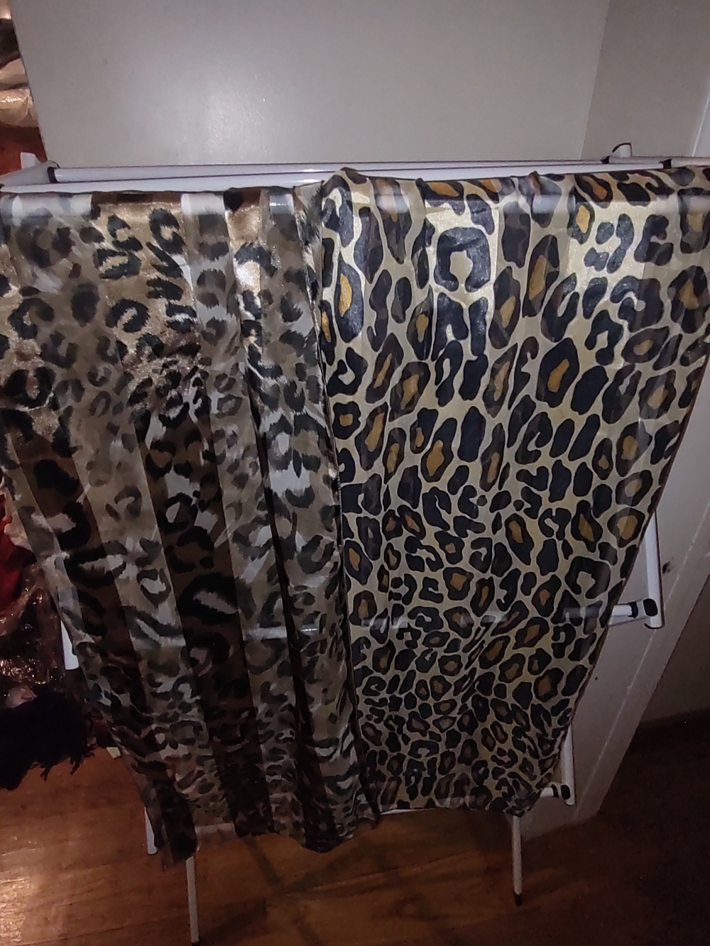 A Pair of Leopard Print Scarves